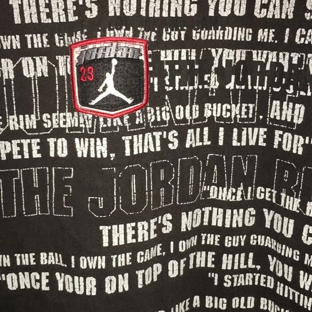 Worn Michael Jordan Rules basketball 23 t shirt L